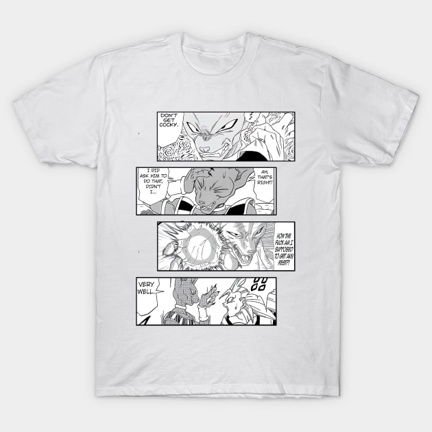 Beerus Dragon Ball Doragon Boru Manga Panel T-Shirt by AinisticGina